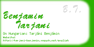 benjamin tarjani business card